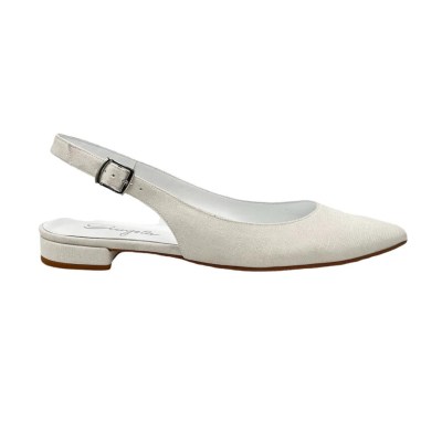 Angela calzature Sposa special numbers Shoes White tessuto galassia heel 1 cm