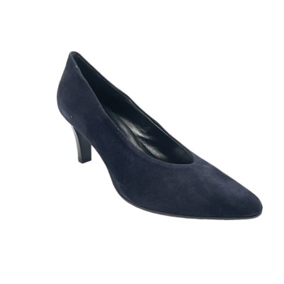 Soffice Sogno Elegance  Shoes Blue chamois heel 6 cm