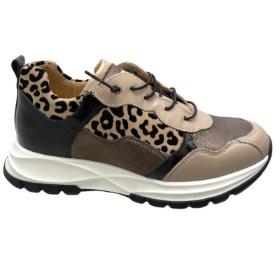 Calzaturificio Loren C4010 scarpa per donna  sneaker slipon soletta estraibile animalier
