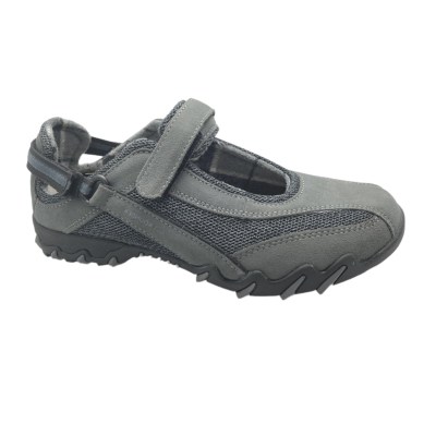 Mephisto Allrounder NIRO scarpa donna sportiva grigio scuro ballerina paperina a strappo