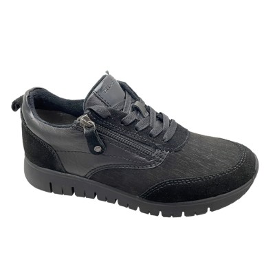 Tamaris Comfort 8-83705-29 001 scarpa donna sneaker basic nera elasticizzata cerniera soletta soft 41 42 43 44 45