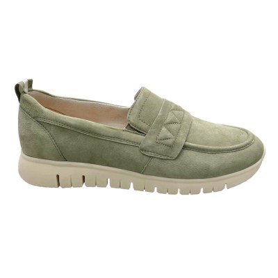Loafers: TAMARIS 8-54700-20 701 moccasin shoe for woman green suede 43 44  45 large number