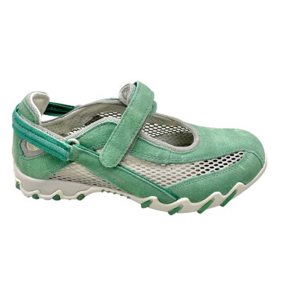 Allrounder NIRO scarpa donna sneaker ballerina verde  mary jane traforata soletta estraibile