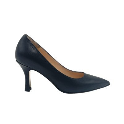 Angela Calzature Elegance decollete in pelle colore nero tacco medio 4-7 cm   donna made in italy 32-34/42-45 numeri speciali    