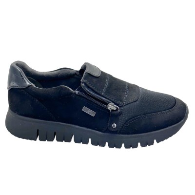 JANA 8-24661-41 001 sneaker slipon scarpa donna elasticizzata cerniera nero basic ecologica