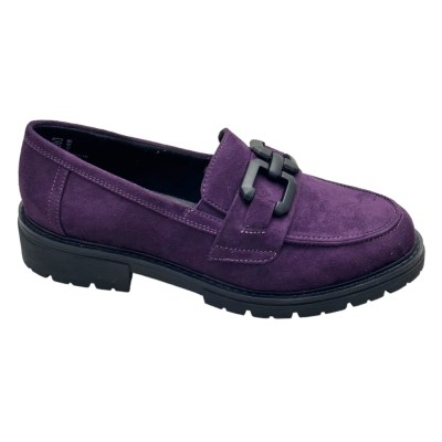 JANA soft line mocassino scarpa donna accollata viola con morsetto Vegan shoes 8-24763-41 580