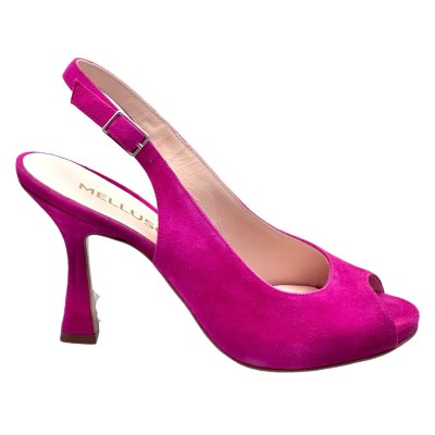 MELLUSO linea Elegance E1813 sandalo per donna a decolte fuxia  plateau open toe 34