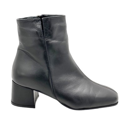 SHOES4ME 70.001 stivaletto ankle boot per donna 32 33 34 tacco a blocchetto fodera lana