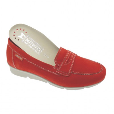 Mephisto DIVA rosso scarpa donna mocassino plantare estraibile