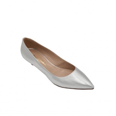 Angela Calzature Elegance standard numbers Shoes Silver Fabric heel 3 cm