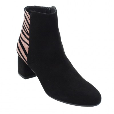Angela Calzature special numbers Shoes nero/rosa chamois heel 4 cm